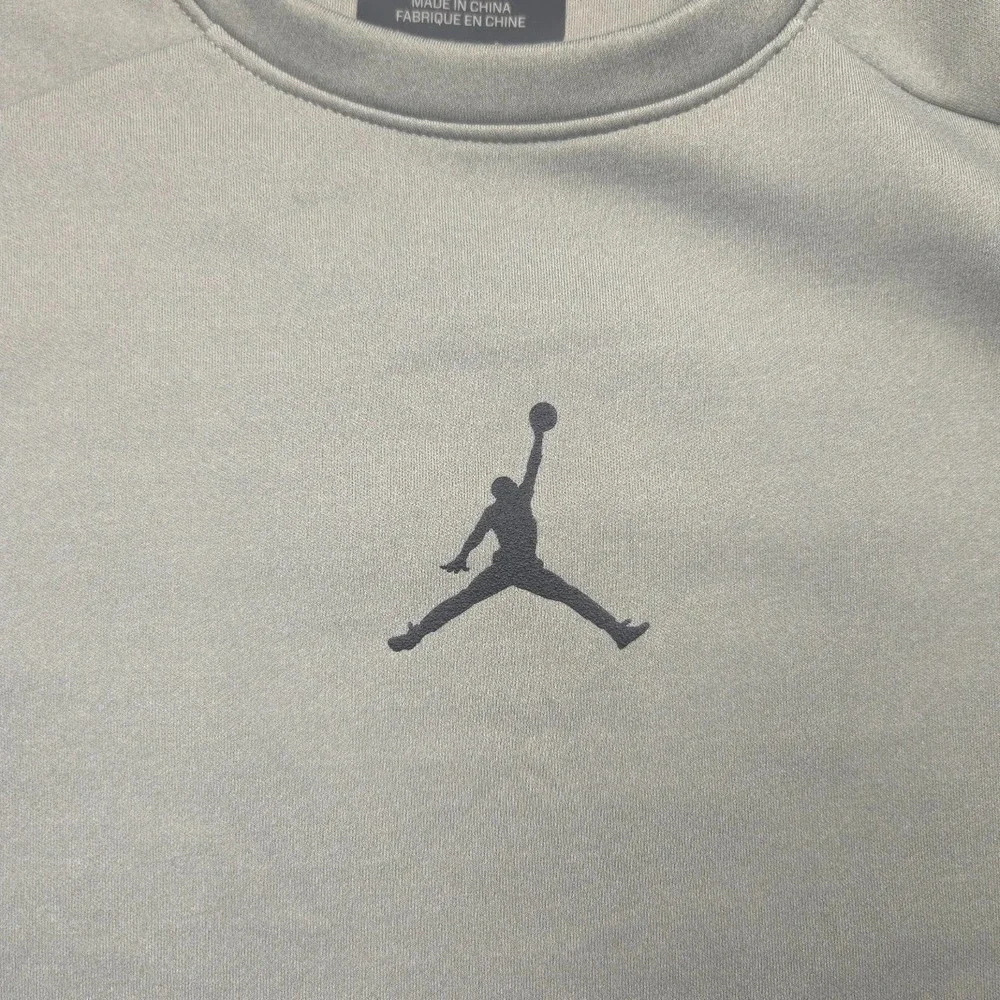 Nike Jordan Jumpman 360 Fleece Crew Sweatshirt Mens XL Gray Side Zip Thumbholes